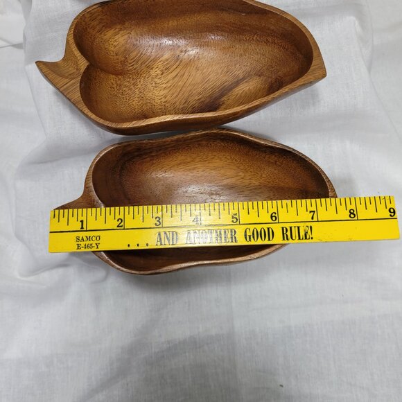 Vintage Lot Hawaiian Monkey Pod Wood Goblet's & bowls Tiki Hand Carved Artisan - Picture 10 of 14